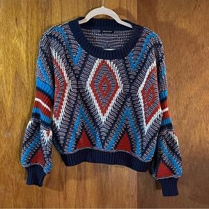 JIFFUNNY & DO Multi-Color Sweater Sz S